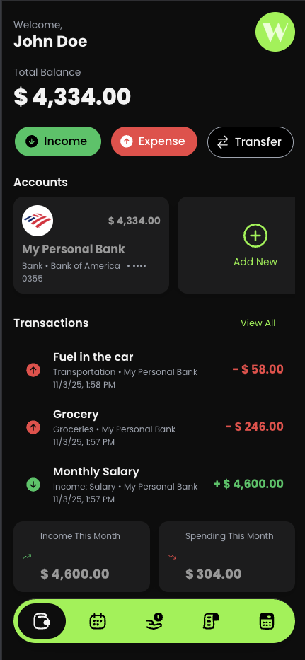 Waller Dashboard